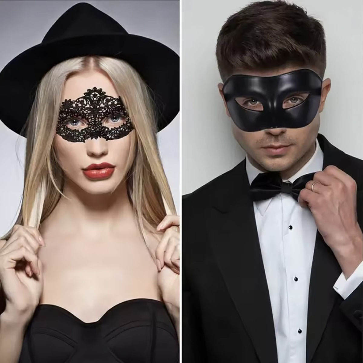 2pcs Elegant Black Lace Masque - Black Face Mask Pack review and price