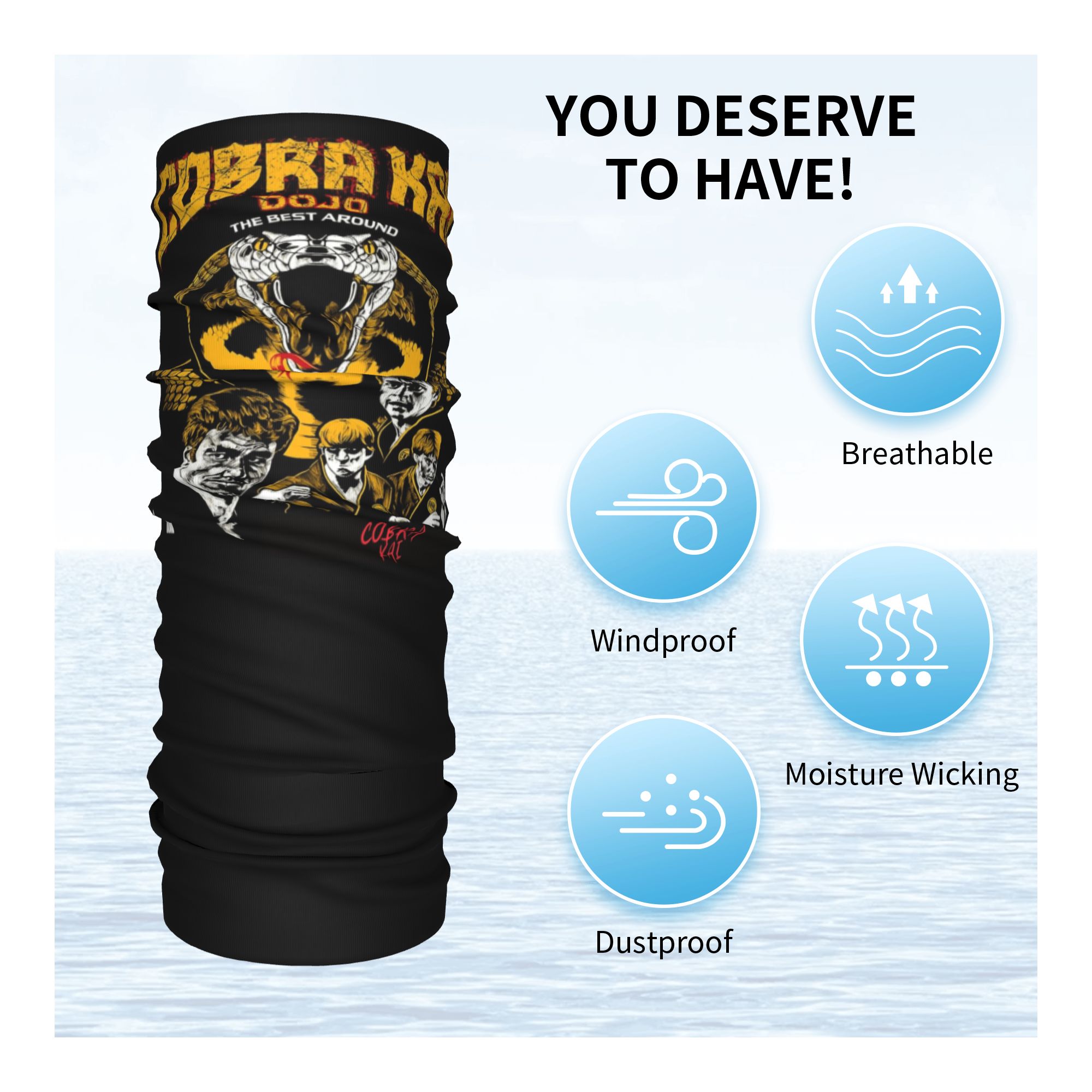 Custom Cobra Kai Bandana Neck  - Neck Gaiter Face Cover review and price