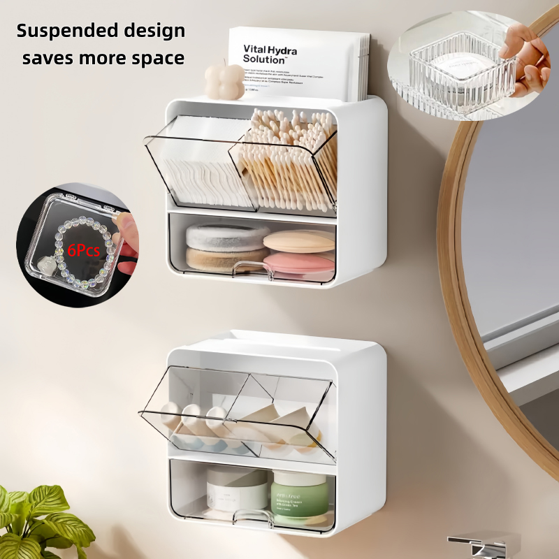 8-Piece Set, One Wall-Mounted  - Face Mask Storage Box review and price