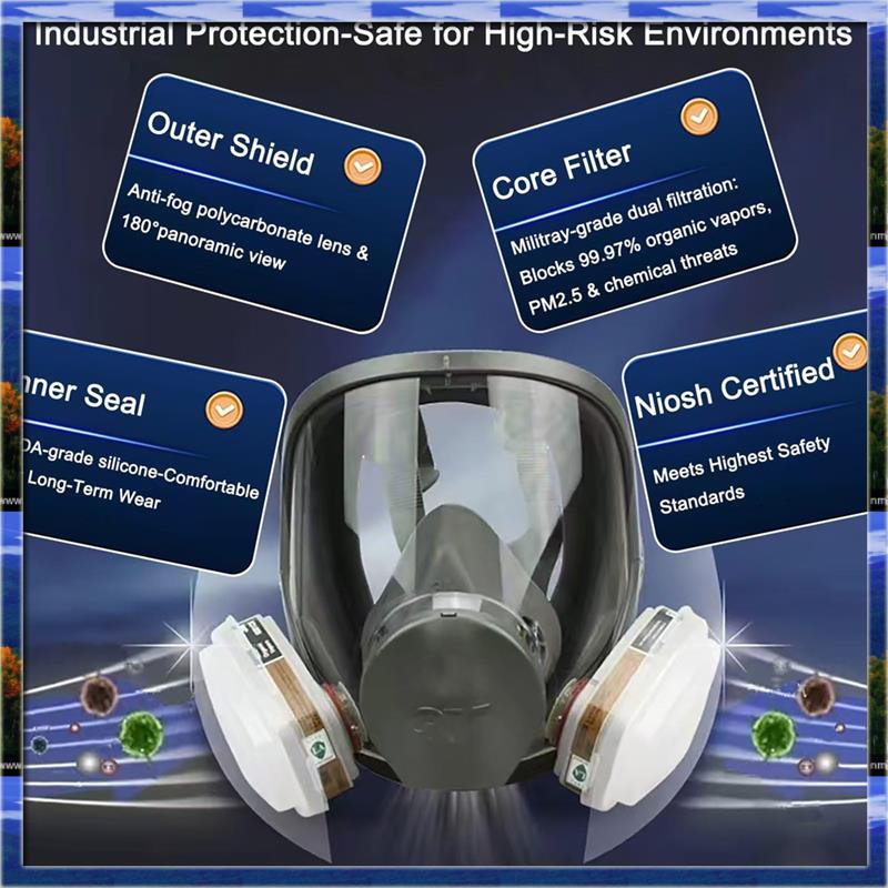 LJL Reusable Full Face Respira - Dust Mask Construction review and price