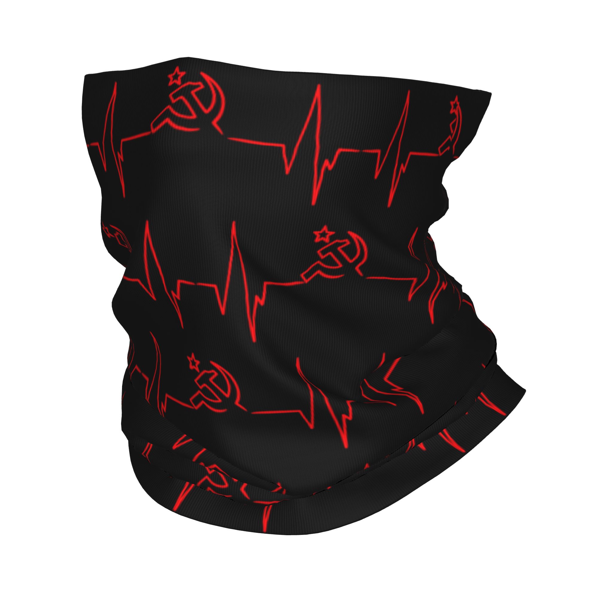 Custom Heartbeat Russian Flag  - Neck Gaiter Face Cover review and price