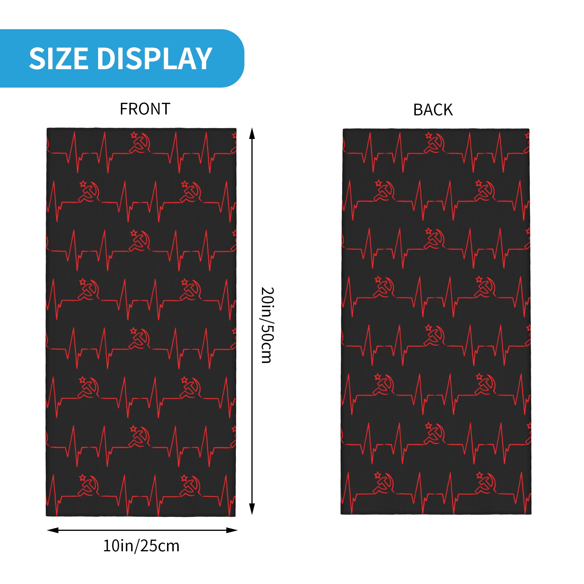 Custom Heartbeat Russian Flag  - Neck Gaiter Face Cover review and price