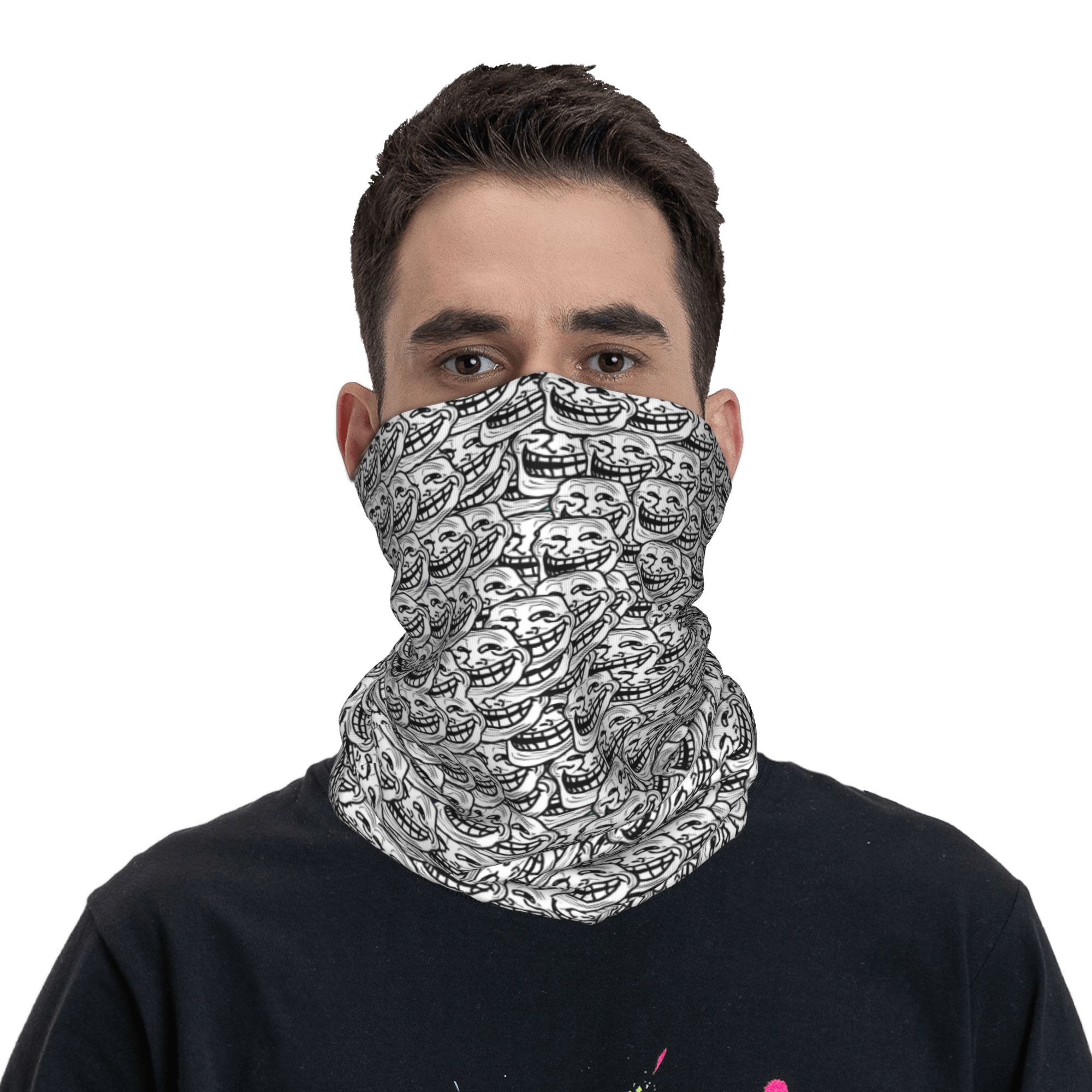 Funny Anime Troll Face Quest V - Neck Gaiter Face Cover review and price