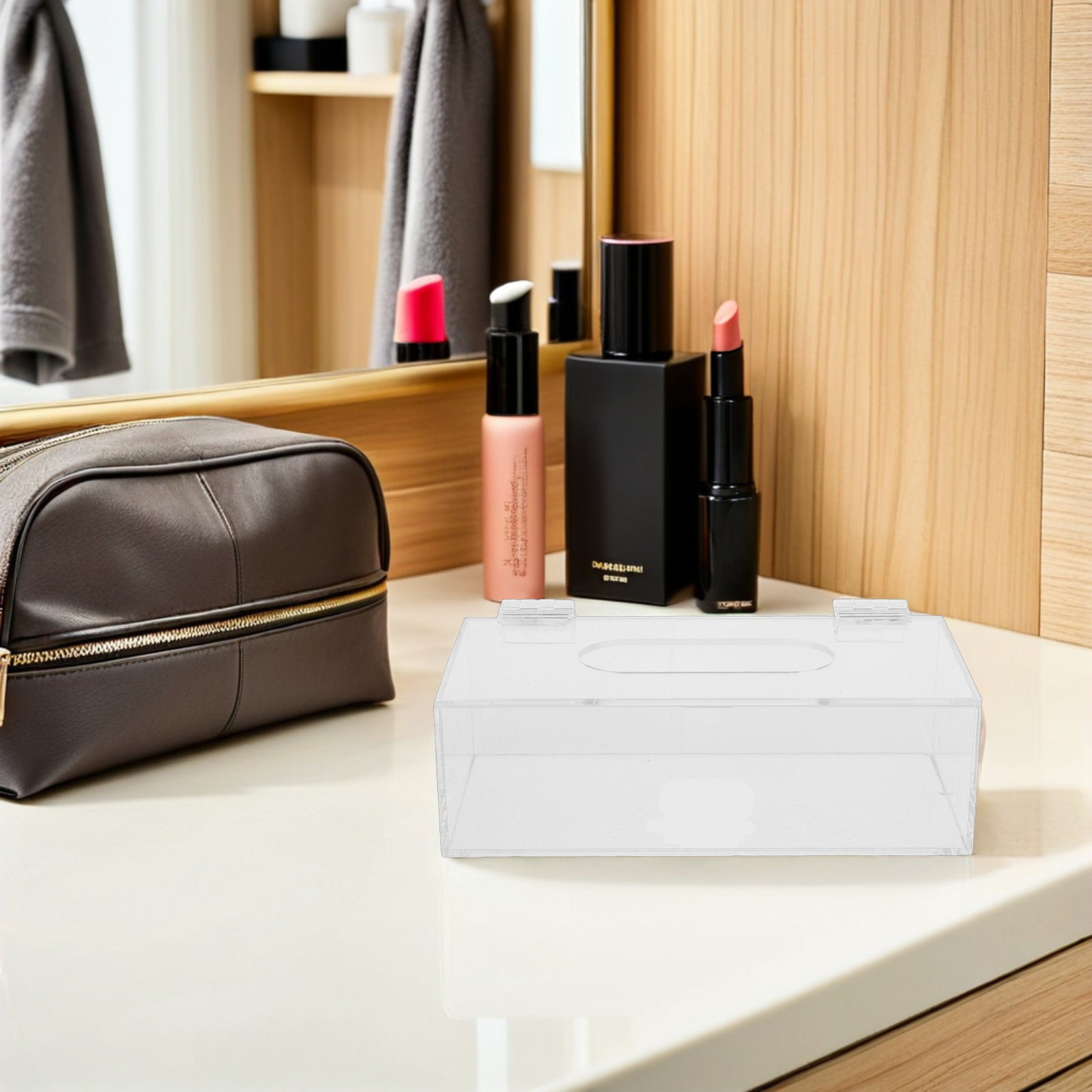 Clear Acrylic Mask Storage Box - Face Mask Storage Box review and price