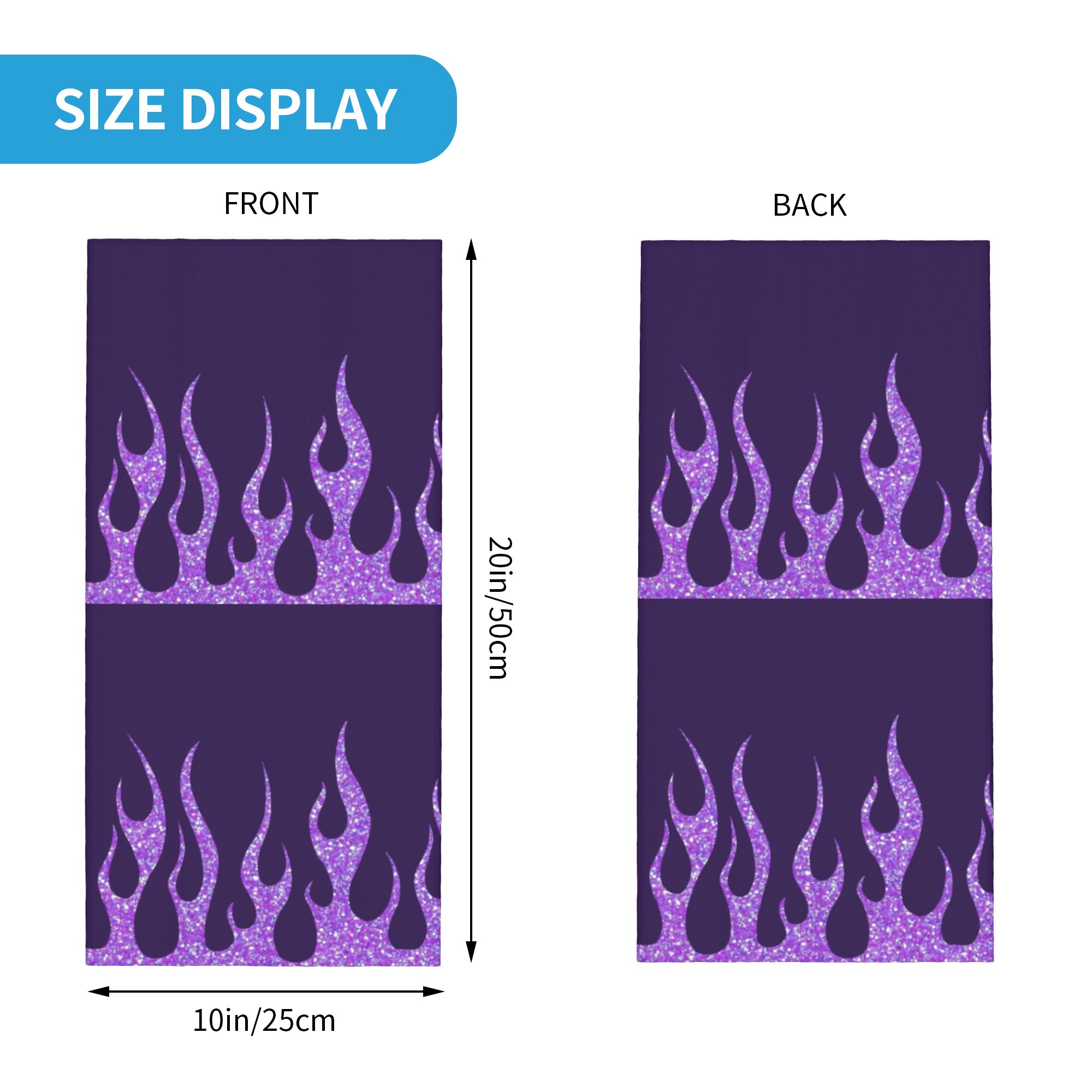 Custom Purple Glitter Flames B - Neck Gaiter Face Cover review and price
