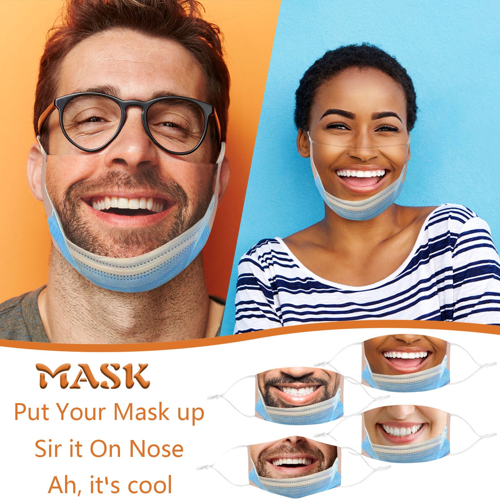 Adult Funny Mouth Mask Funny C - Cloth Face Mask Washable review and price