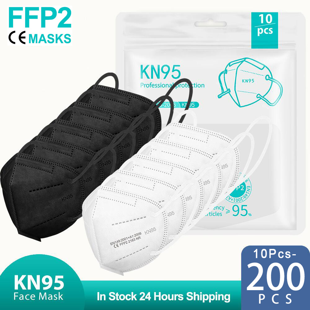 10-200PCS mascarillas fpp2 Bla - Disposable Surgical Mask review and price
