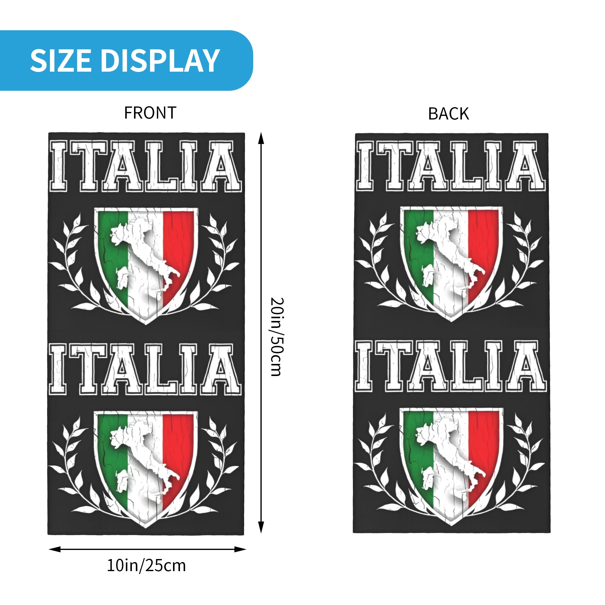 Custom Italy Flag Bandana Neck - Neck Gaiter Face Cover review and price