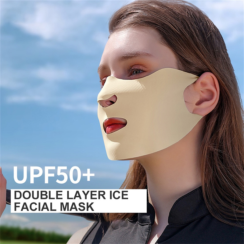Ice Silk Sunscreen Mask Female - Sports Mask Breathable review and price