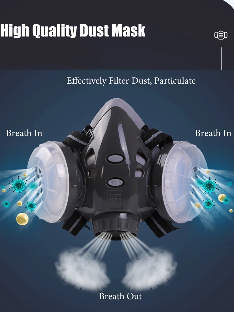 Half Face Dust Mask Safety Gog - Kn95 Respirator Mask review and price