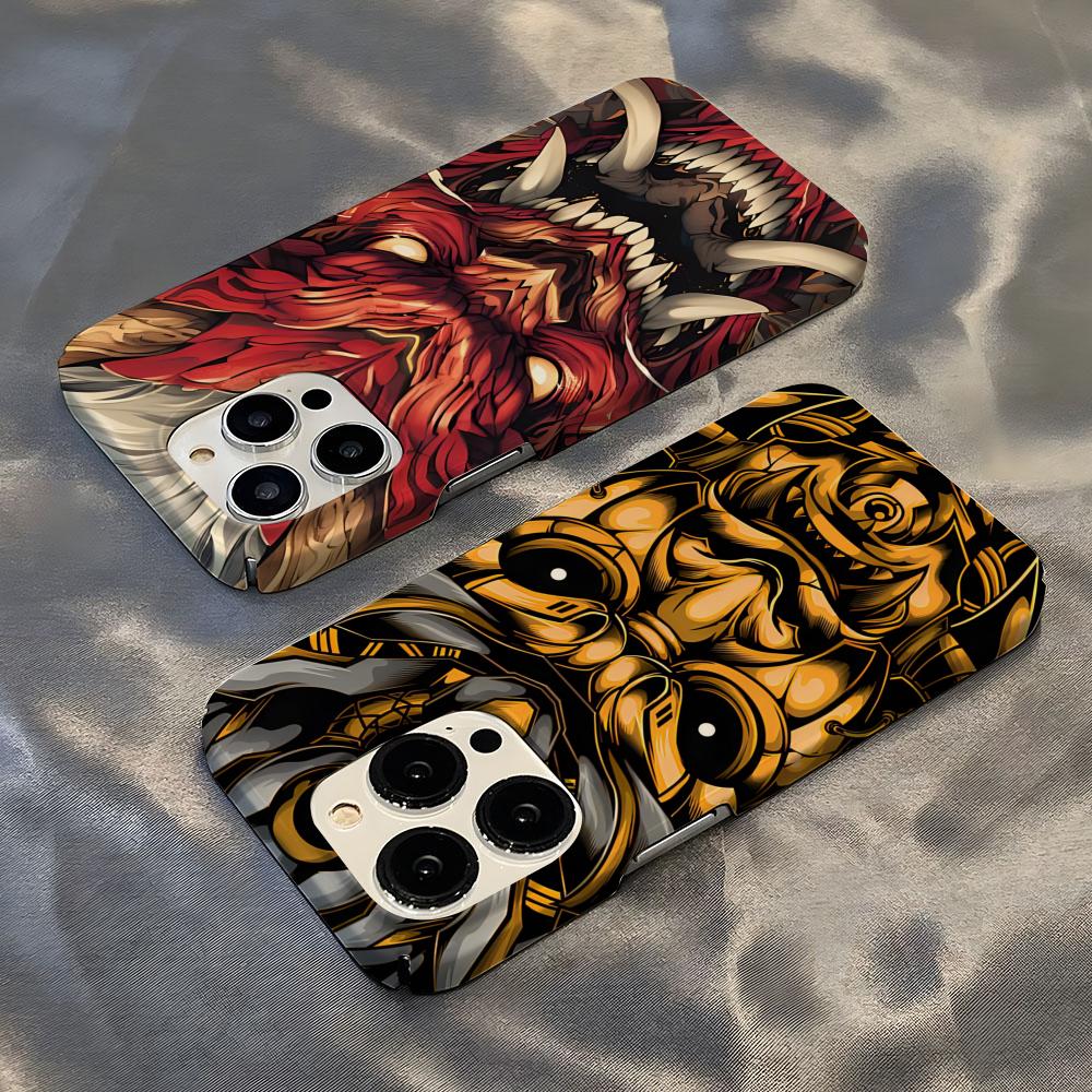 Japanese Samurai Oni Mask Phon - Mask Case Hard Shell review and price