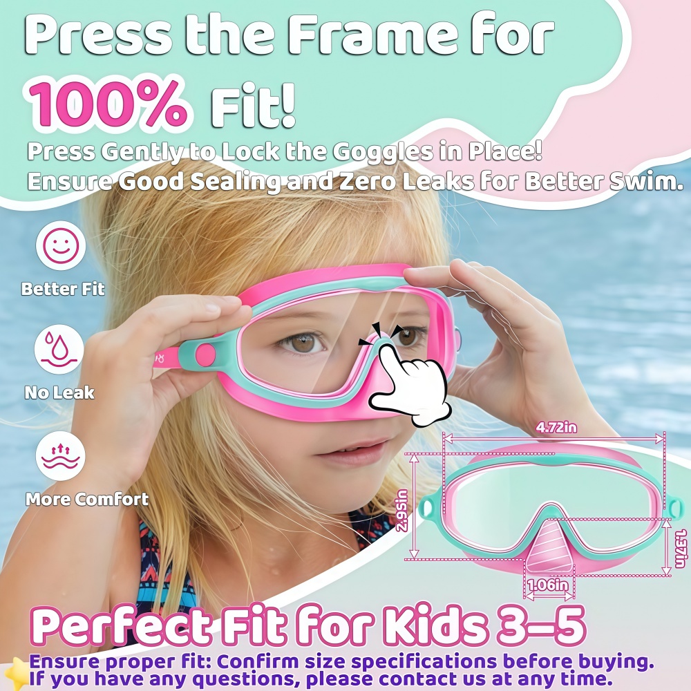 Kids Swim Goggles with Nose Co - Anti Pollution Mask review and price