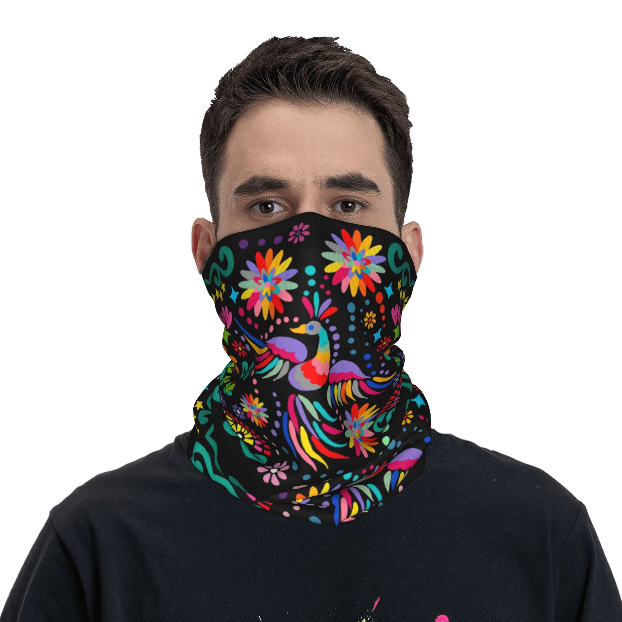 Custom Mexican Floral Flower T - Neck Gaiter Face Cover review and price