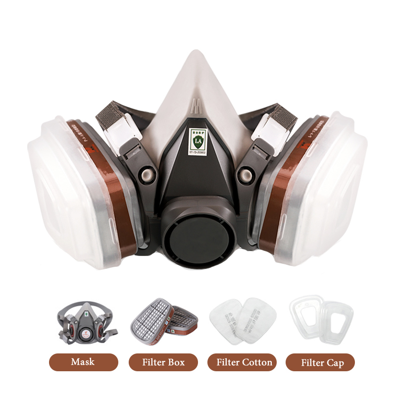 Half Face 6200 Dust Gas Mask C - Face Mask Storage Box review and price
