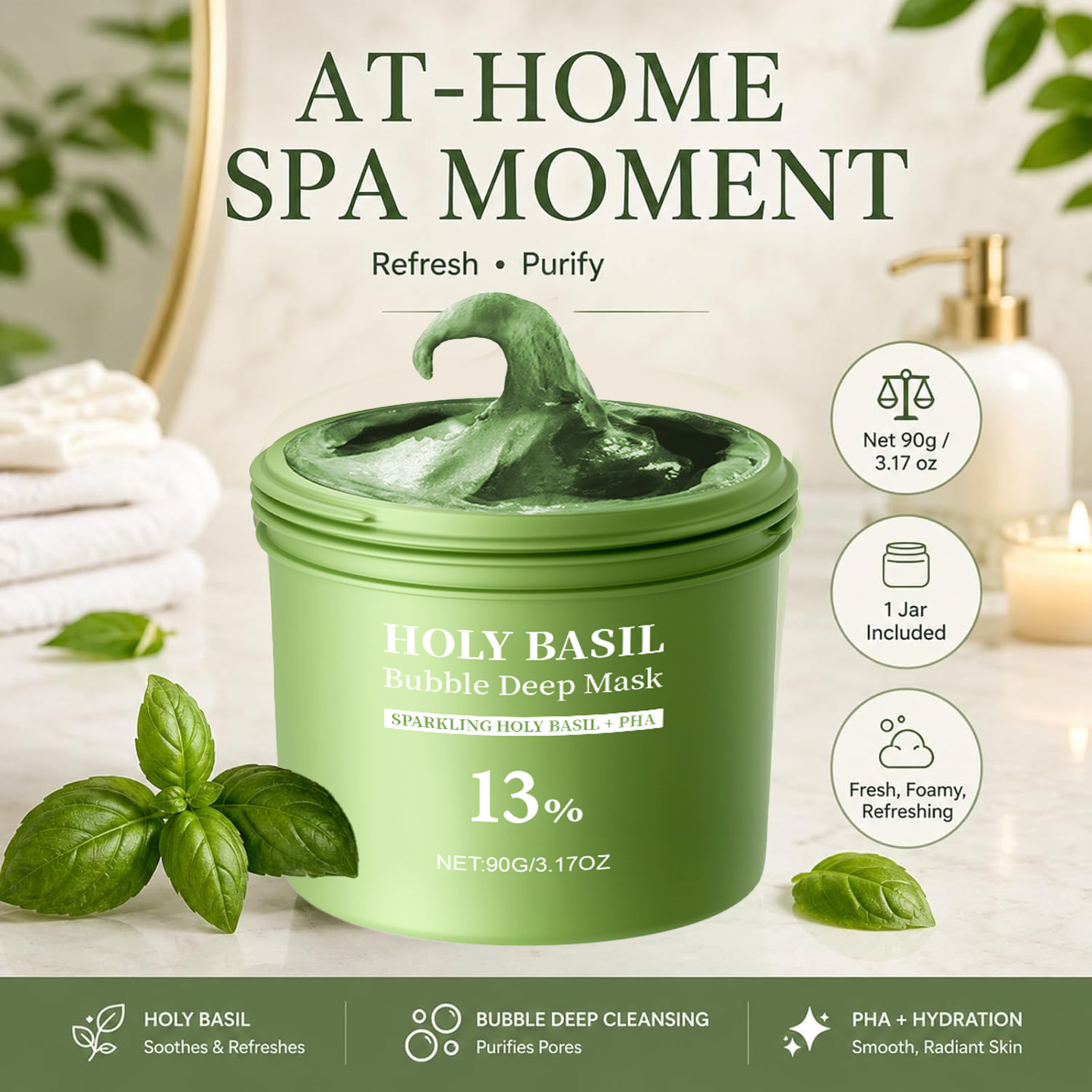 Holy Basil Bubble Deep Mask Cl - Dust Mask Construction review and price