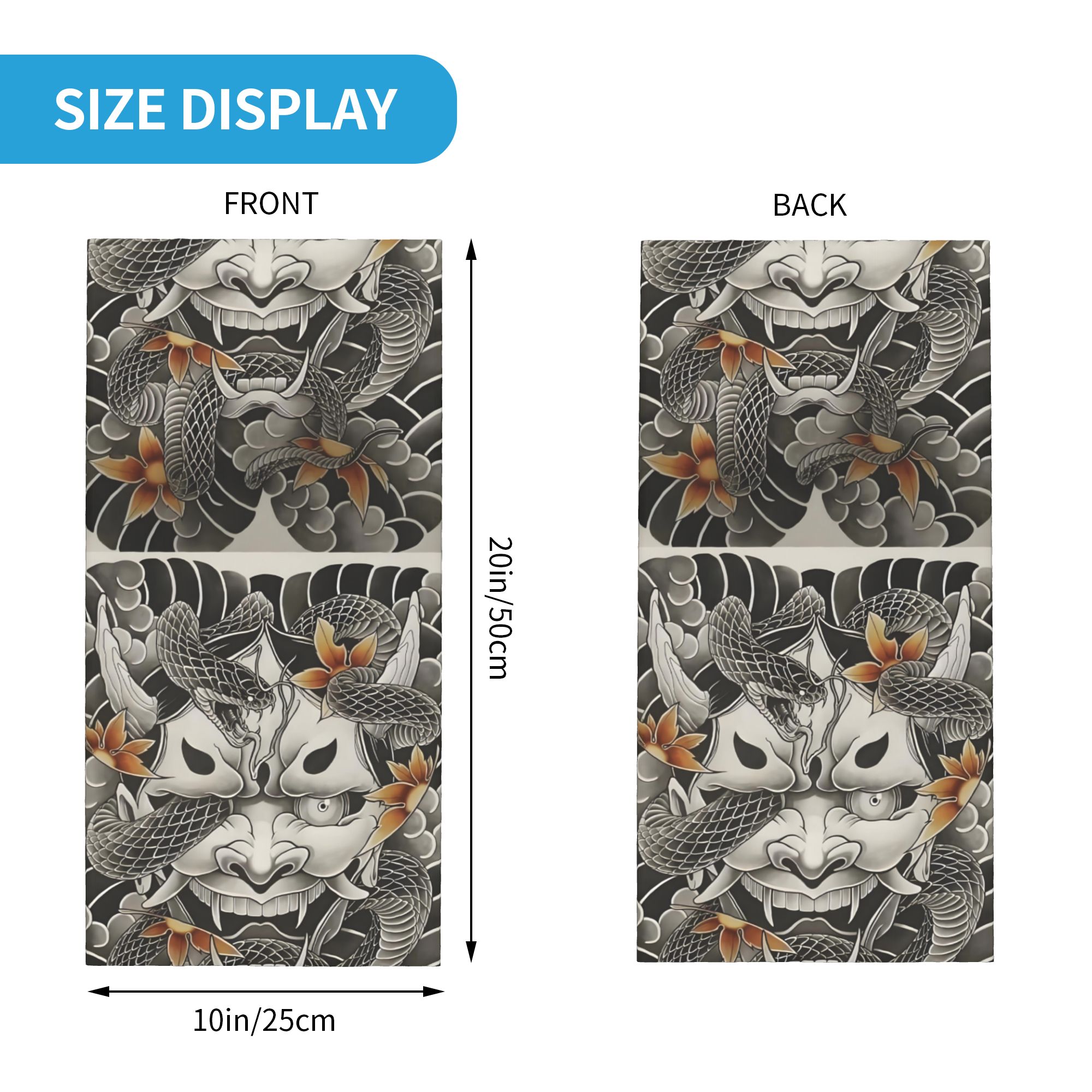 Custom Samurai Oni Demon Banda - Neck Gaiter Face Cover review and price
