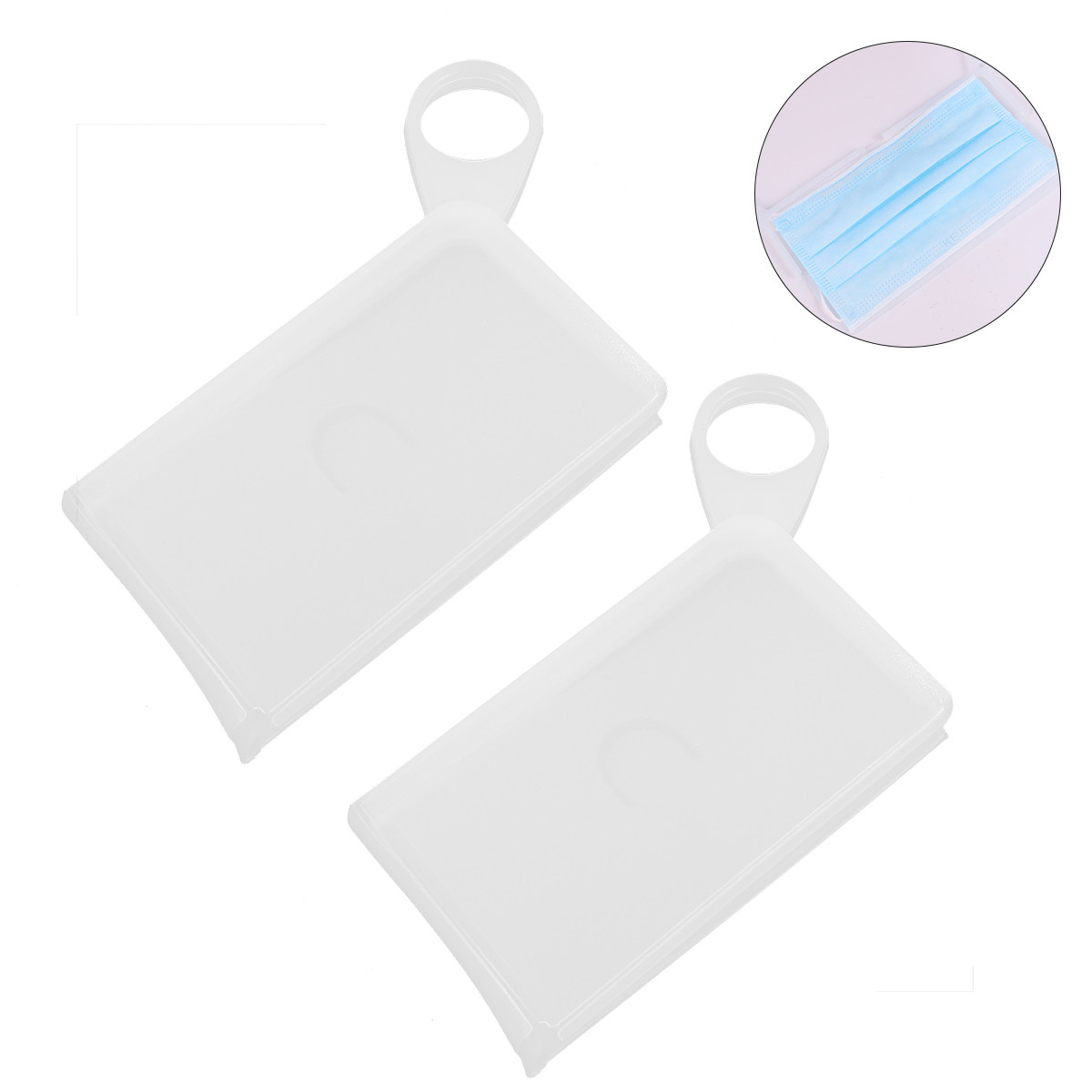 2Pcs Food Grade Silicone Face  - Face Mask Storage Box review and price