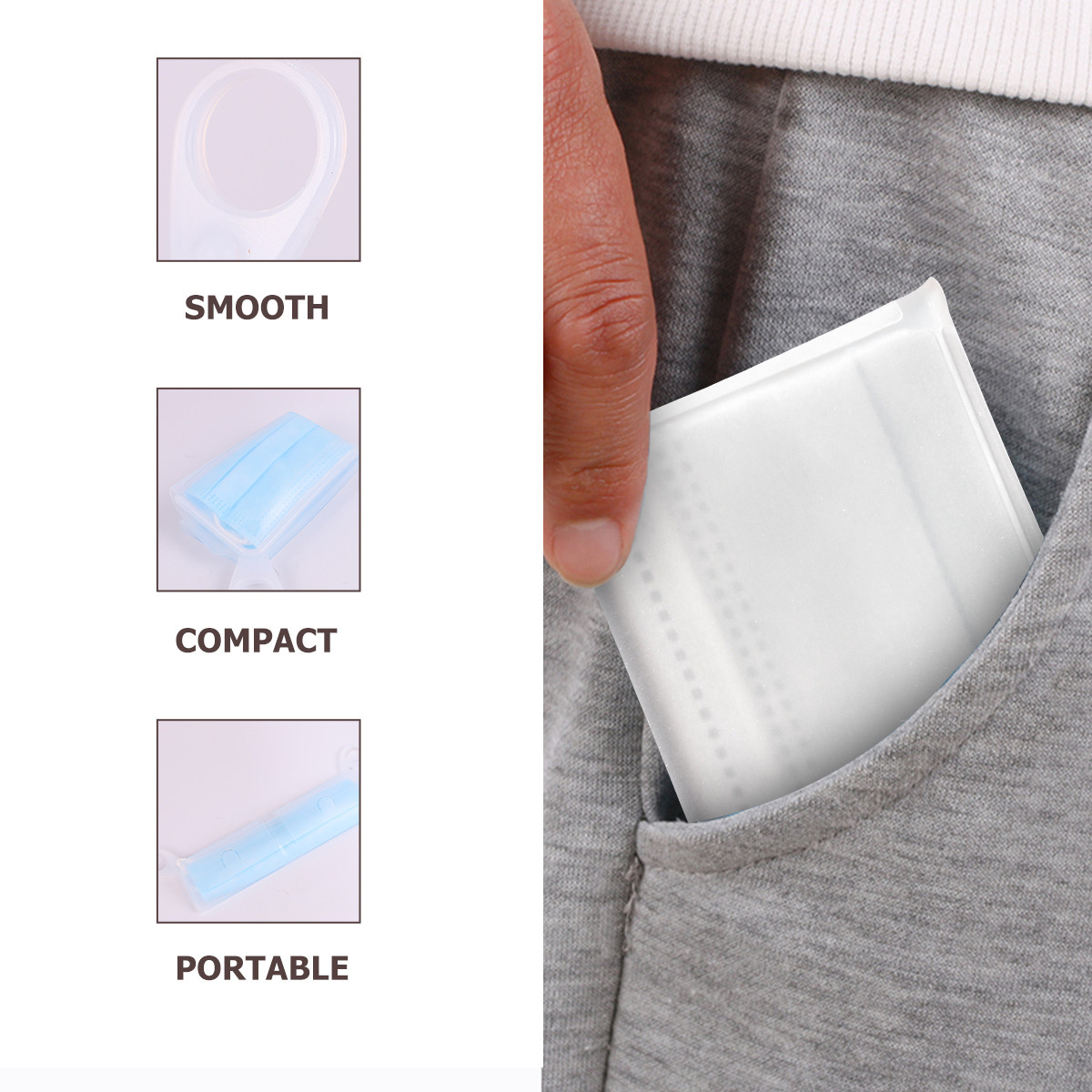 2Pcs Food Grade Silicone Face  - Face Mask Storage Box review and price