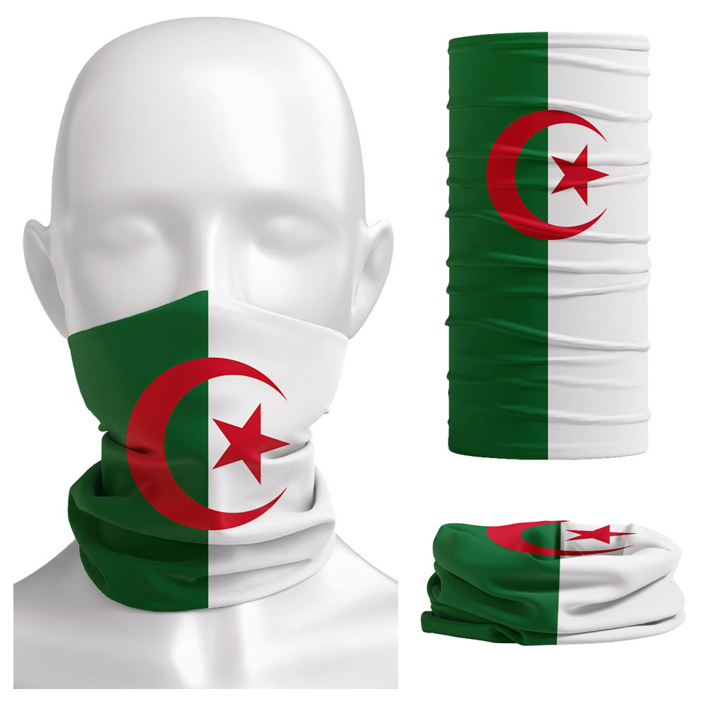 Algeria Flag Printed Bandana H - Neck Gaiter Face Cover review and price