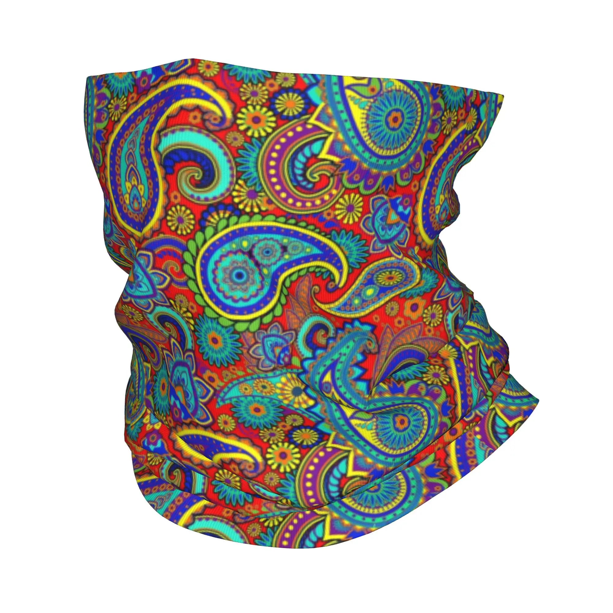 Colorful Retro Paisley Pattern - Neck Gaiter Face Cover review and price