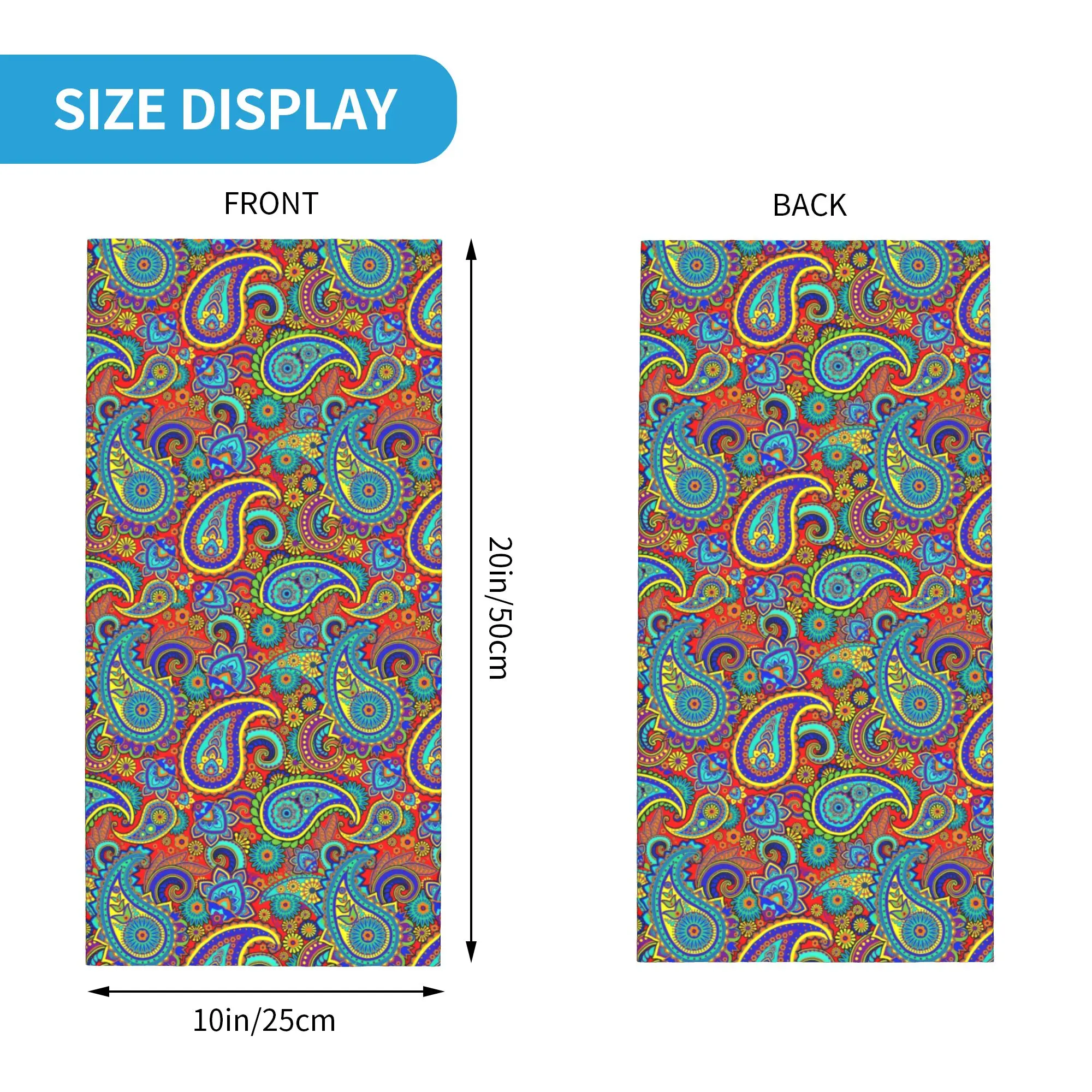 Colorful Retro Paisley Pattern - Neck Gaiter Face Cover review and price