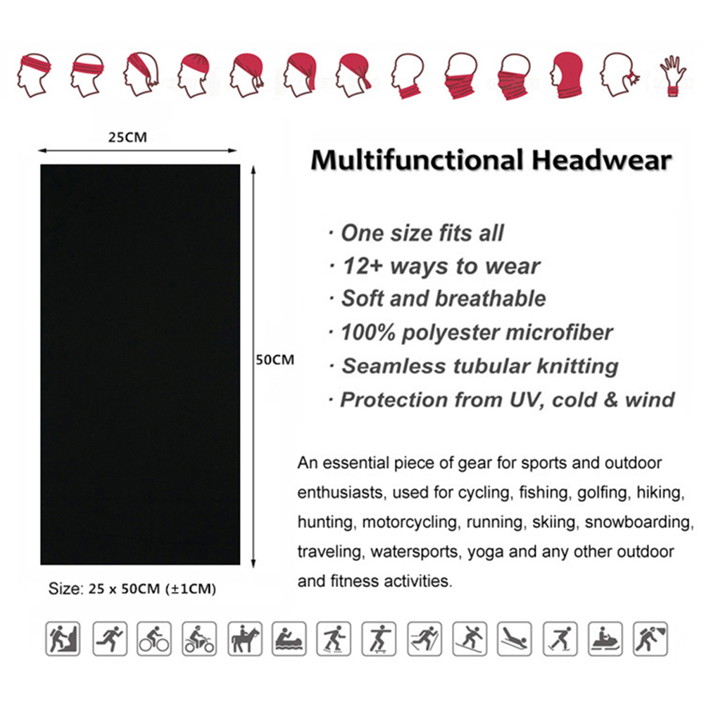 Seamless Solid Color Bandanas  - Neck Gaiter Face Cover review and price