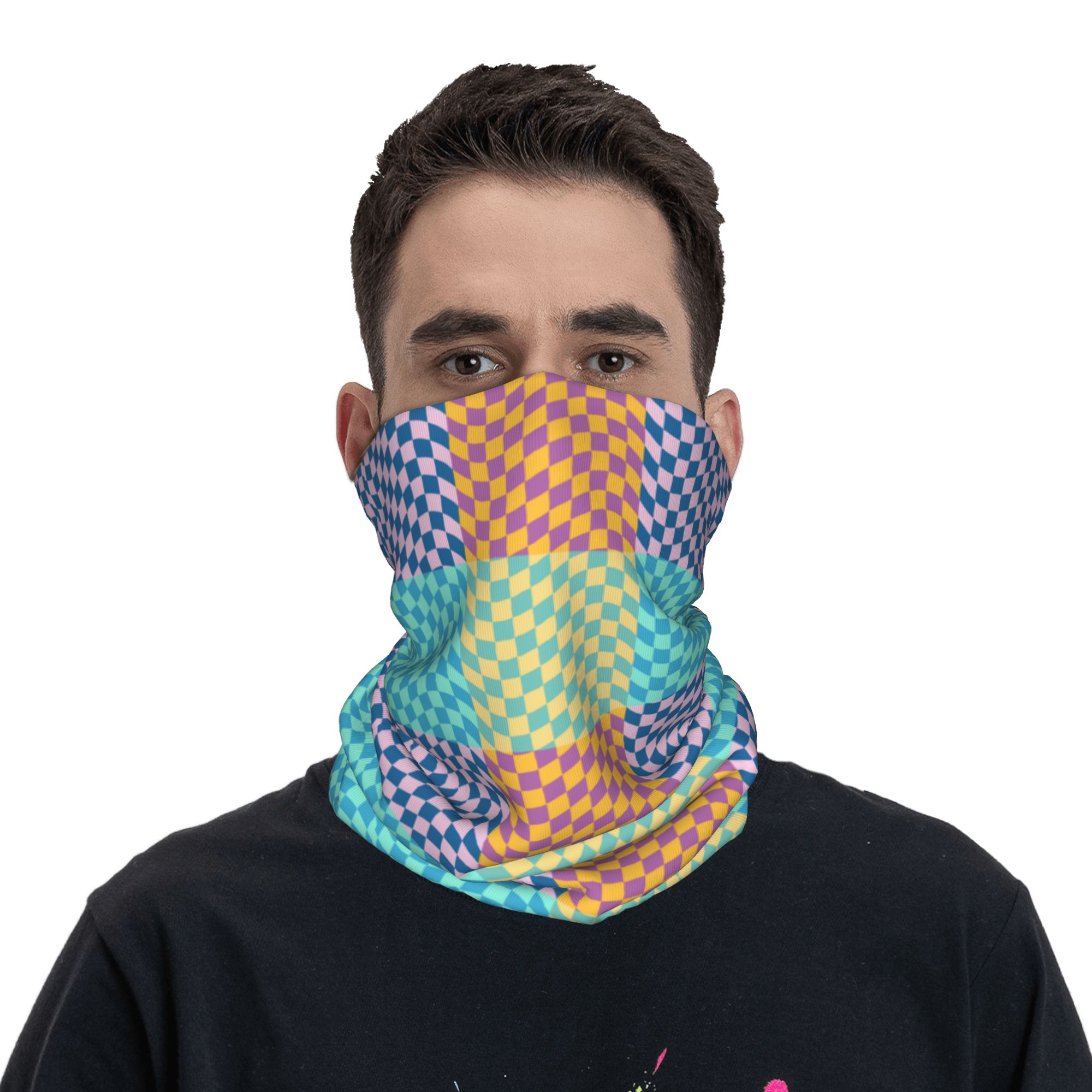 Custom Colored Checkered Banda - Neck Gaiter Face Cover review and price