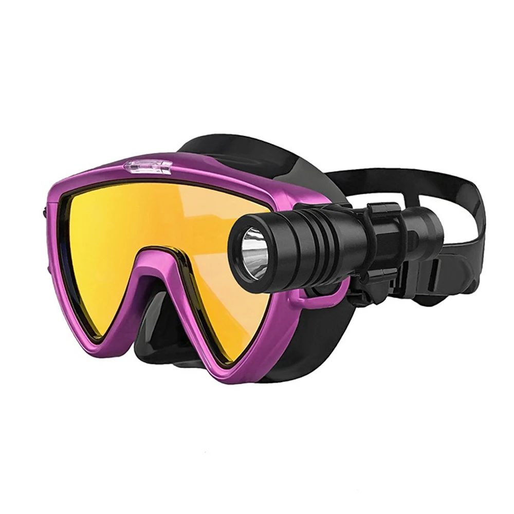 Scuba Diving Mask with flashli - Silicone Mask Bracket review and price